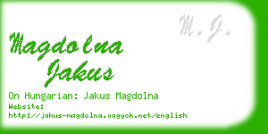 magdolna jakus business card